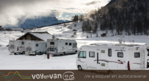 ir a esquiar en autocaravana