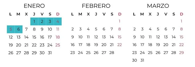 calendario 2026 primer trimestre alquiler autocaravanas